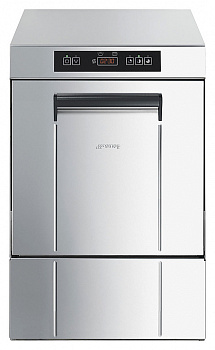 SMEG UG403DMS Стаканомоечная машина, электронное управление серия ECOLINE с фронтальной загрузкой для кассет 400 х 400 мм, встроенный водоумягчитель
