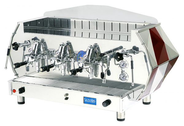 Кофемашина полуавтомат La Pavoni DIA3S, цвет красный