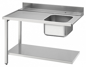 SMEG WT51200SL Стол с мойкой для посудомоечных машин купольного типа, соединение слева
